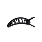 Jet Black Small Flat Square Hair Clip
