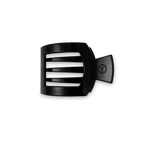 Jet Black Small Flat Square Hair Clip
