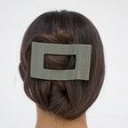 Sage it ain't so Large Flat Rectangle Hair Clip