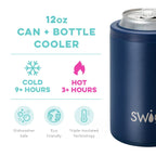 Navy Can + Bottle Cooler